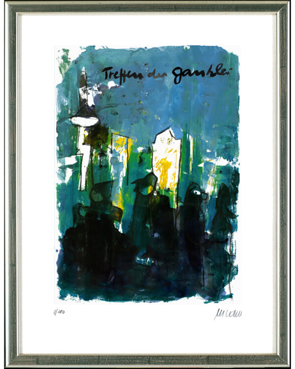Armin Mueller-Stahl, Treffen der Gaukler, 2018 | Giclée-Print, signiert, nummeriert | Gerahmt von ARTEVIVA