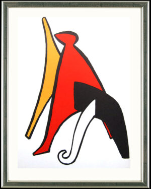 Alexander Calder, Original-Farblithographie "Stabiles III" 1963 | Gerahmt | Verleger Arte Adrien Maeght |