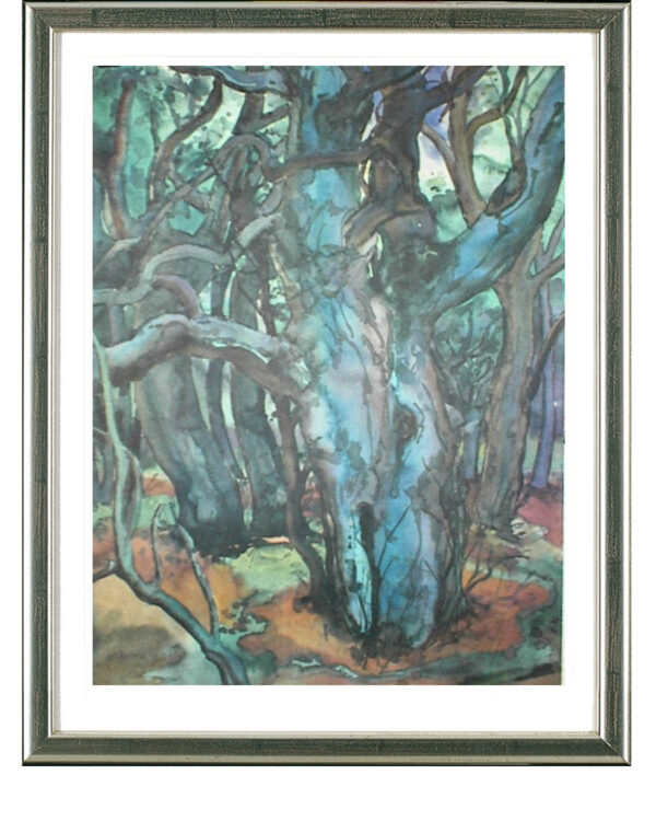 Günter Grass, Waldlandschaft I | Originale Farblithografie, 2000 | signiert, nummeriert | gerahmt