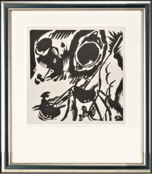 Wassily Kandinsky, Improvisation 25, 1911 / 1974 | Holzschnitt, Werkverzeichnis Horst 82.1, Roethel 105 | Gerahmt, Zertifikat | ARTEVIVA Original Kunst Online kaufen