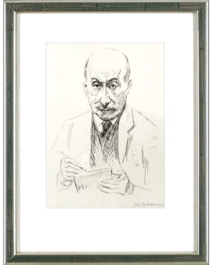 Max Liebermann, Selbstbildnis zeichnend 1922