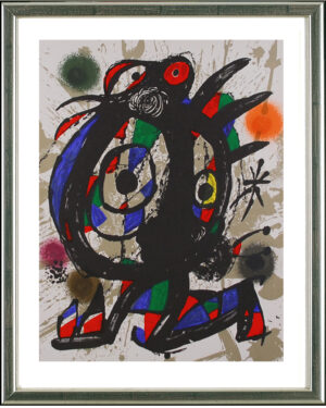 Joan Miro, O.T. (Eule), 1977 | Original Farblithographie Werkverzeichnis 1113 | Gerahmt, Zertifikat |
