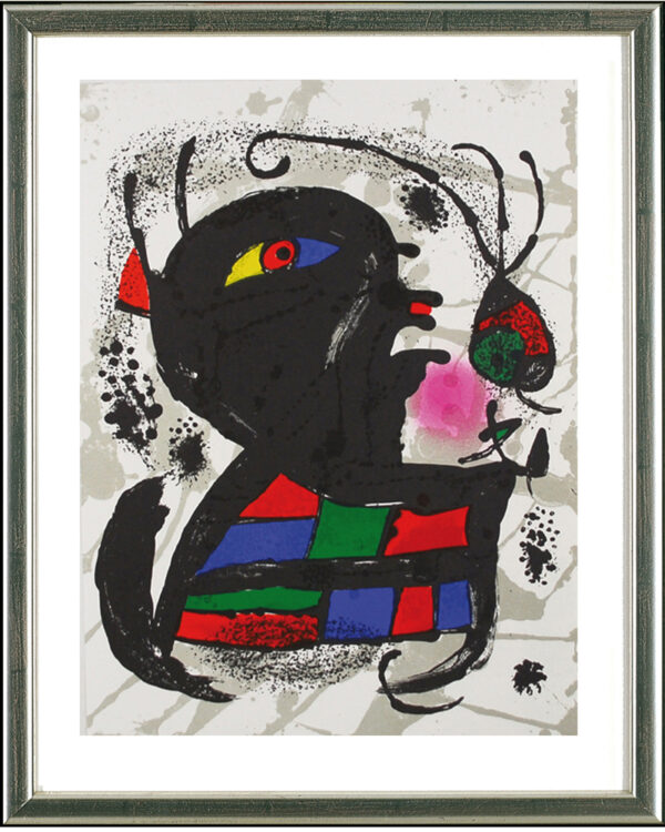 Joan Miro, O.T. (La Fourmi), 1977 | Original Farblithographie, Werkverzeichnis 1117 | Gerahmt, Zertifikat |