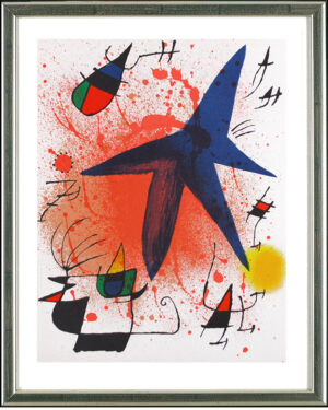 Joan Miro, O.T. (Blauer Stern), 1972 | Farblithographie Werkverzeichnis 857 | Gerahmt, Zertifikat