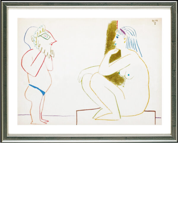 Pablo Picasso, Maler und Modell. 29.1.54 III | Farblithographie | Gerahmt, Zertifikat |