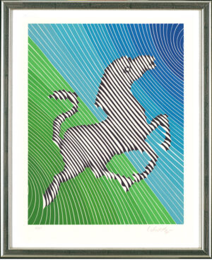 Victor Vasarely,  Zebra | Original-Farblithographie, Auflage 75 Exemplare. Handsigniert und