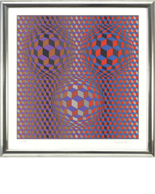 Victor Vasarely, Farblithographie, signiert