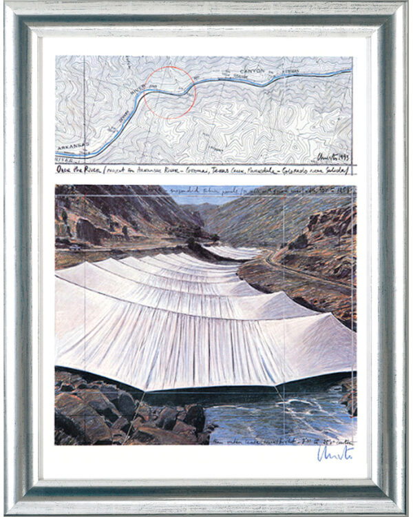 Christo, Over The River I Above (Project for Arkansas River), 1994 | handsigniert