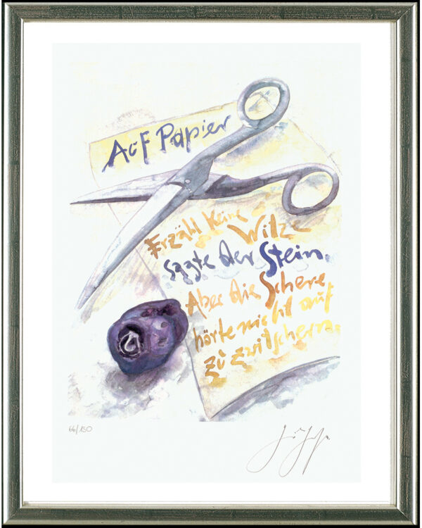 Günter Grass, Auf Papier| Originalgrafik, 2001, signiert |